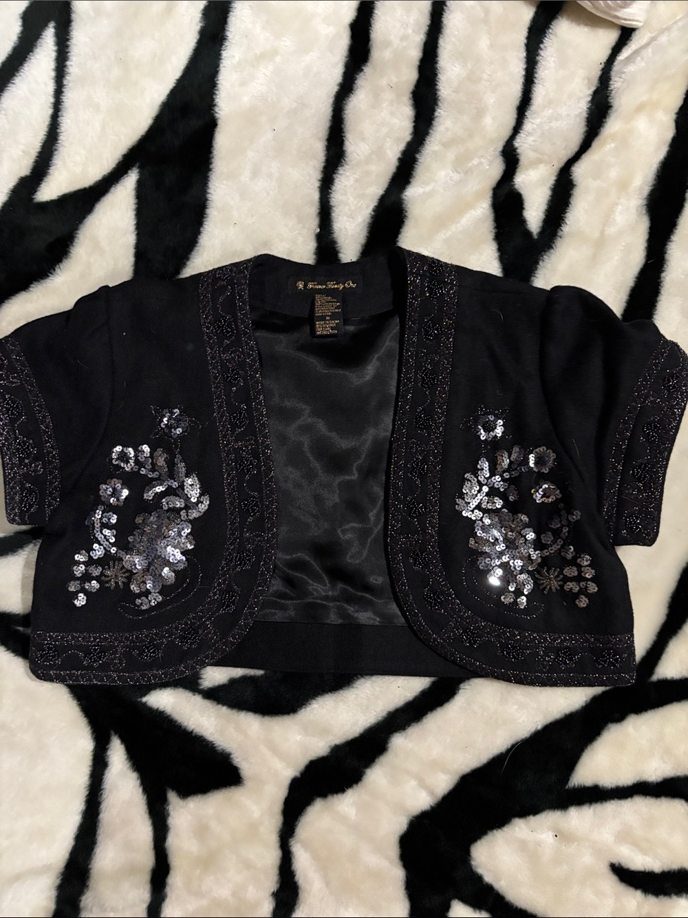Forever 21 Black Sparkle Sequin Bolero